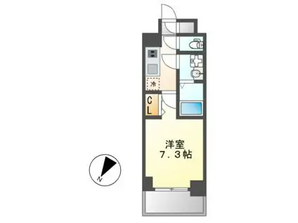 S-RESIDENCE志賀本通ノース(1K/4階)の間取り写真