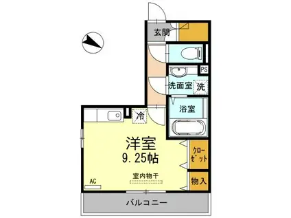 パレス丹波弐番館(ワンルーム/3階)の間取り写真