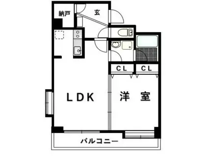 ルピエ舞鶴(1SLDK/9階)の間取り写真