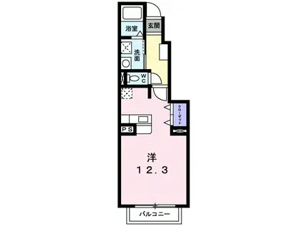 サニ-ブレイン(ワンルーム/1階)の間取り写真