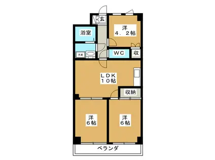 フォレストヴァレー東戸塚(3LDK/3階)の間取り写真