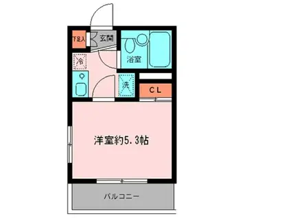 プライムアーバン鶴見寺谷(1K/3階)の間取り写真