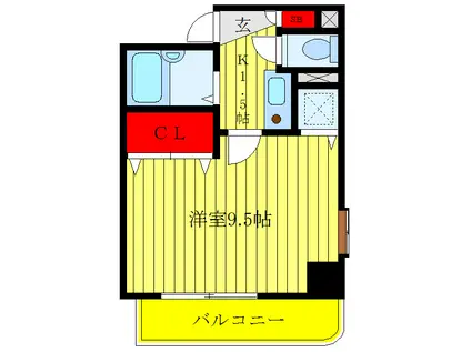 田端ニューシティ21(1K/4階)の間取り写真