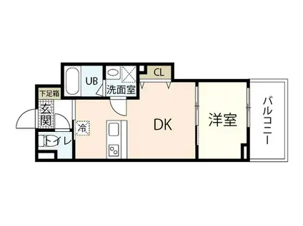FELICE NISHIKAWA(1LDK/3階)の間取り写真