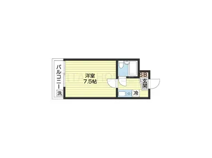 オーティーハイツ黒田(1K/2階)の間取り写真