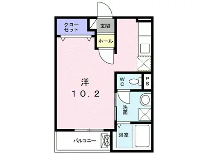 コンフォール(ワンルーム/2階)の間取り写真