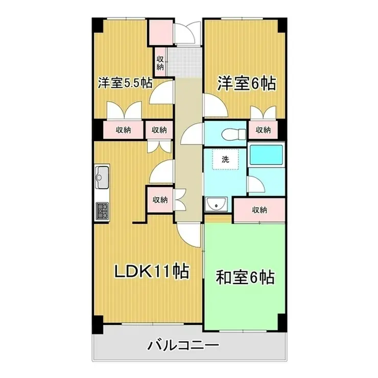 第12藤島マンション 3階階 間取り