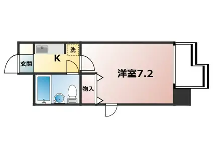 ライオンズマンション神戸西橘通(1K/4階)の間取り写真