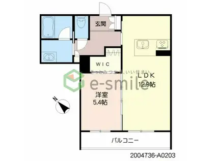 シャーメゾンクレイン(1LDK/1階)の間取り写真