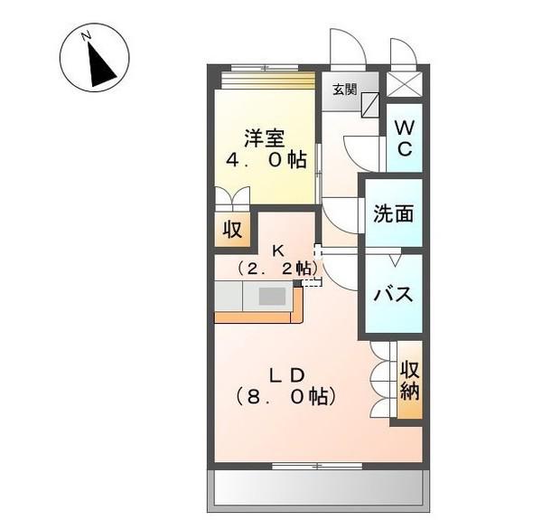 SUNGREENNAKANO(1LDK/2階)の間取り写真