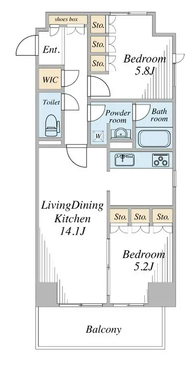 レグノ・カリテ品川シーサイド 14階階 間取り