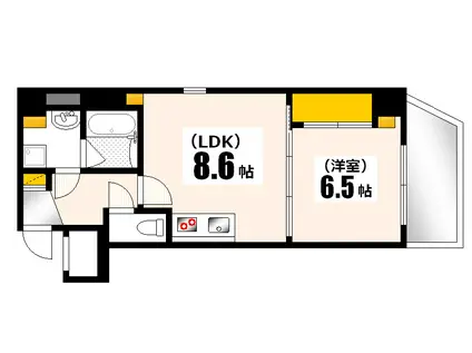 八丁堀 I BLD(1LDK/7階)の間取り写真