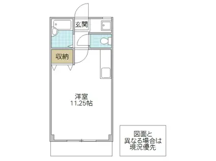 サンビレッジ森山(ワンルーム/3階)の間取り写真