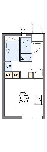 レオパレススプリングB(1K/2階)の間取り写真
