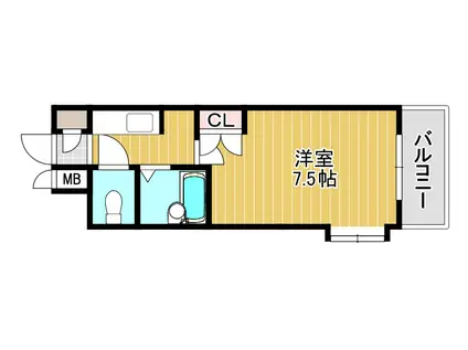 リファレンス南小倉(1K/7階)の間取り写真