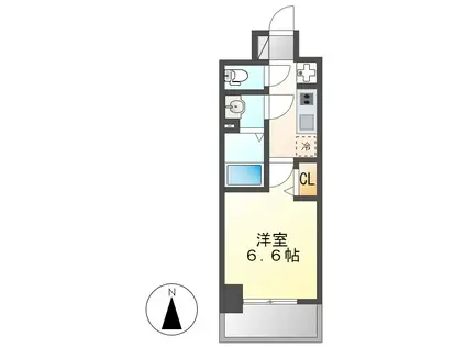 プレサンス名駅南エディフィス(1K/4階)の間取り写真