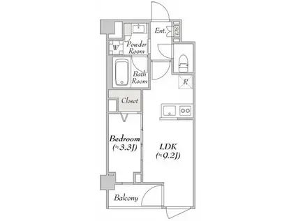 ルミーク北千住(1LDK/3階)の間取り写真