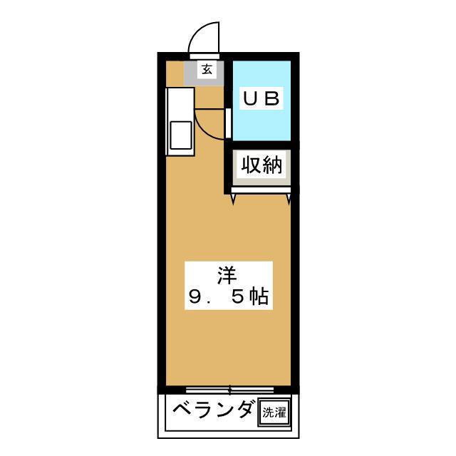 メゾン渡部2号館(1K/3階)の間取り写真