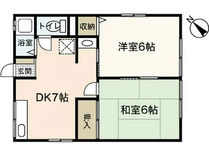 コーポヒラマツ(2DK/2階)の間取り写真