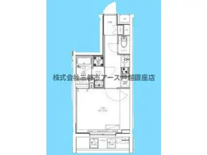 GENOVIA学芸大学(1K/2階)の間取り写真