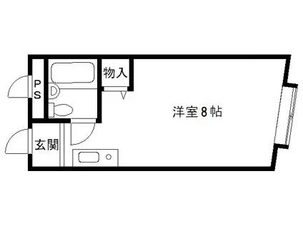 D-COURT(ワンルーム/3階)の間取り写真