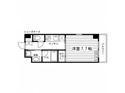 フィールドヴィレッジ(1K/4階)の間取り写真