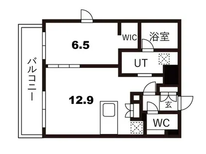 ピオネロ恵庭IV(1LDK/2階)の間取り写真