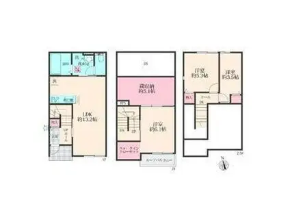 ファミーユメゾン(3SLDK/1階)の間取り写真