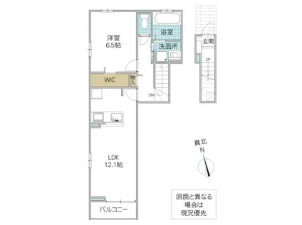 ソラリス(1LDK/2階)の間取り写真
