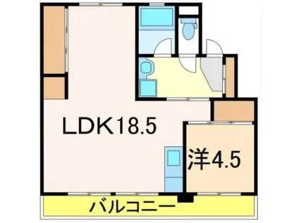 スカイクレスト与板I(1LDK/4階)の間取り写真