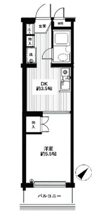 グランヴェル中野 3階階 間取り