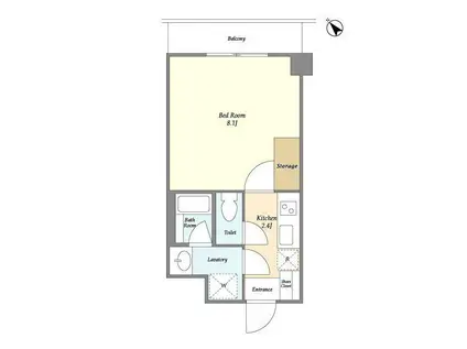 アユタカ(1K/3階)の間取り写真