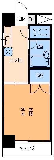 アクティ緑町(1K/4階)の間取り写真