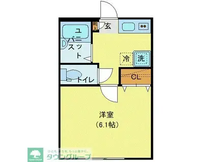 AZESTRENT 一橋学園 II(1K/2階)の間取り写真