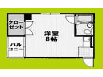 アウトバーンGK(ワンルーム/5階)の間取り写真