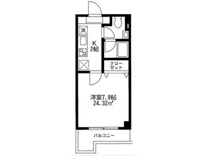 マーサ池上(1K/6階)の間取り写真