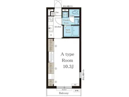 リブリ・エム・クレスト(1K/1階)の間取り写真