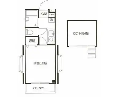 コア・フォーレストタウンI(1K/1階)の間取り写真