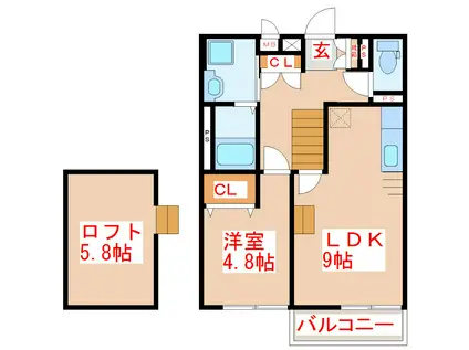 SPAZIO東郷(1SLDK/1階)の間取り写真