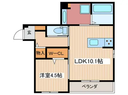 SHINYA BLDG.V(1LDK/3階)の間取り写真