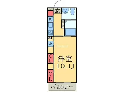 リブリ・NA.NA(1K/1階)の間取り写真