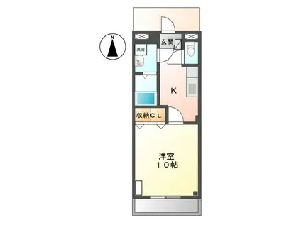 サマーアイ菰口(1K/1階)の間取り写真