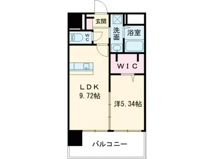 THE SQUARE・GLORY RESIDENCE(1LDK/11階)の間取り写真
