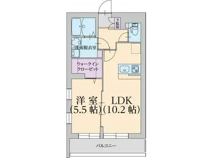 アンフィル湘南(1LDK/3階)の間取り写真