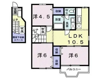 プロムナード(3LDK/2階)の間取り写真