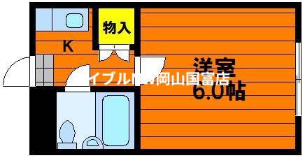さかいビル(1K/3階)の間取り写真
