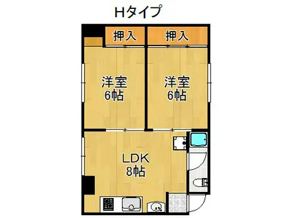 サブライムユース(2LDK/7階)の間取り写真