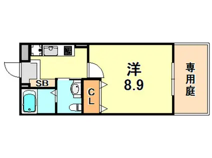 アロハ舞子(1K/1階)の間取り写真
