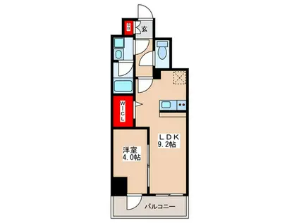 グランエール森下ウエスト(1LDK/3階)の間取り写真