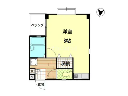 シェルフォード(ワンルーム/3階)の間取り写真